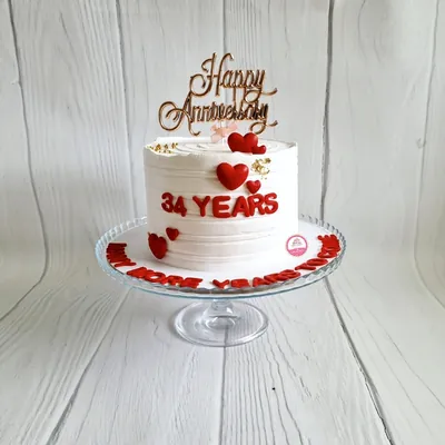 Anniversary & Engagement custom cake by Cakes & Shapes, Dubai — design code CS-0258