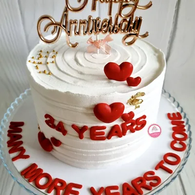 Anniversary & Engagement custom cake by Cakes & Shapes, Dubai — design code CS-0259