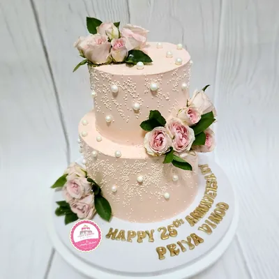 Anniversary & Engagement custom cake by Cakes & Shapes, Dubai — design code CS-0420