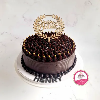Birthday — Adults custom cake by Cakes & Shapes, Dubai — design code CS-0095