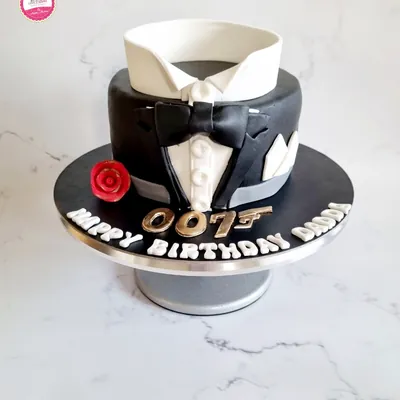 Birthday — Adults custom cake by Cakes & Shapes, Dubai — design code CS-0016