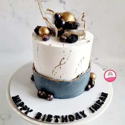 Birthday — Adults custom cake by Cakes & Shapes, Dubai — design code CS-0050
