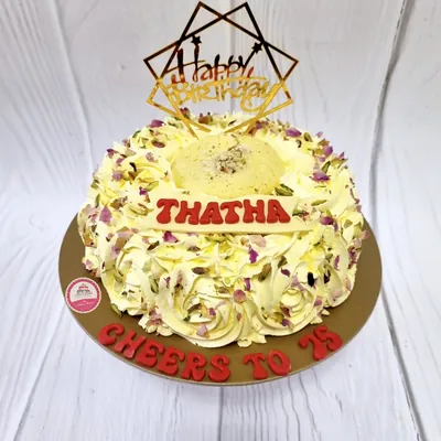 Birthday — Adults custom cake by Cakes & Shapes, Dubai — design code CS-0234