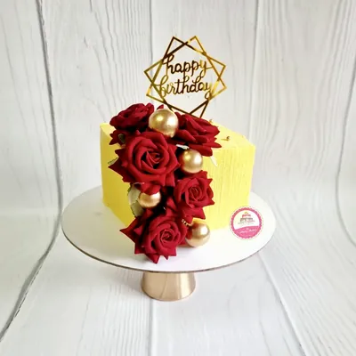 Birthday — Adults custom cake by Cakes & Shapes, Dubai — design code CS-0294