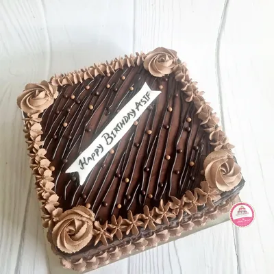Birthday — Adults custom cake by Cakes & Shapes, Dubai — design code CS-0309