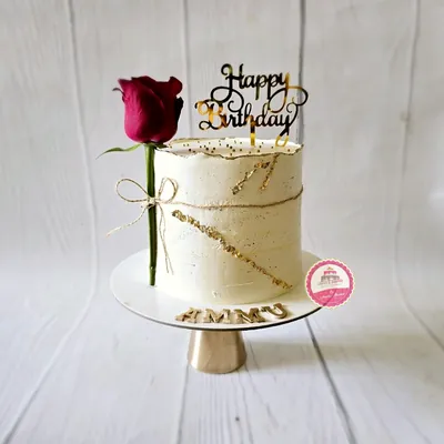 Birthday — Adults custom cake by Cakes & Shapes, Dubai — design code CS-0416