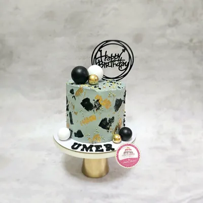 Birthday — Adults custom cake by Cakes & Shapes, Dubai — design code CS-0426