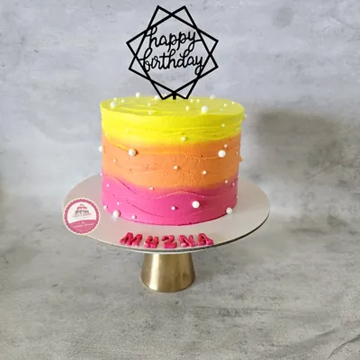 Birthday — Adults custom cake by Cakes & Shapes, Dubai — design code CS-0456