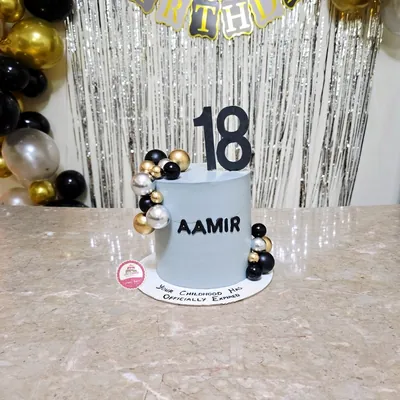 Birthday — Adults custom cake by Cakes & Shapes, Dubai — design code CS-0473