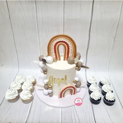 1st Birthday & Baby custom cake by Cakes & Shapes, Dubai — design code CS-0354