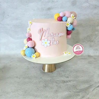 1st Birthday & Baby custom cake by Cakes & Shapes, Dubai — design code CS-0447