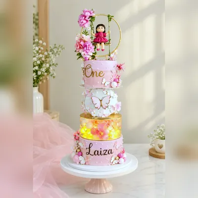 1st Birthday & Baby custom cake by Cakes & Shapes, Dubai — design code CS-0489